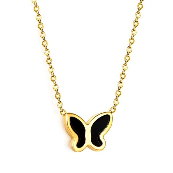 The Onyx Butterfly Necklace - Image 2