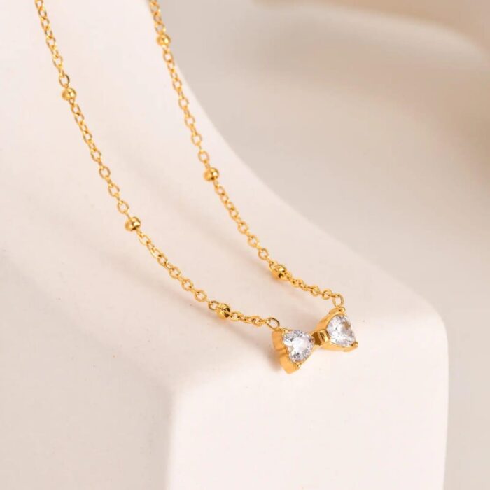 Minimalist Bow Necklace - Image 2