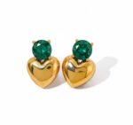 Emerald Heart Earring