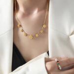 Golden Petal Necklace - Image 3