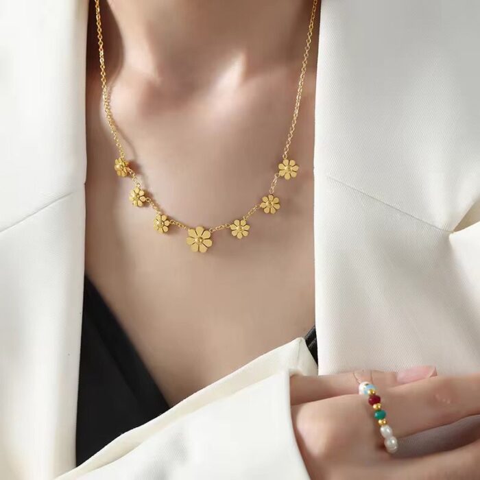 Golden Petal Necklace - Image 3