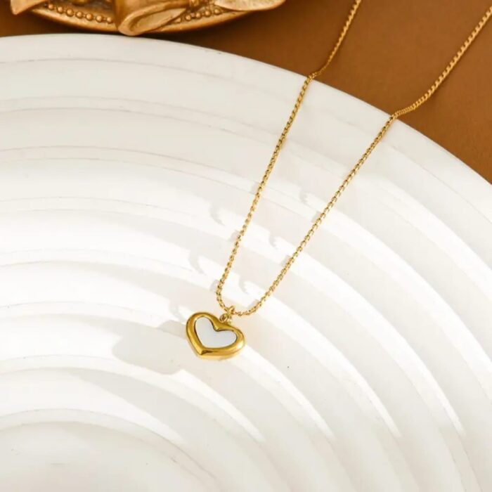 White Heart Necklace - Image 3